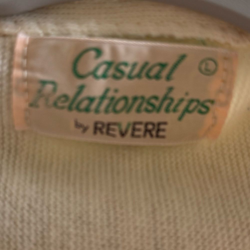 Vtg Casual Ralationships by Revere Cardigan 100%‎ Orlon Acrylic Sz L Grandpa - Picture 6 of 8